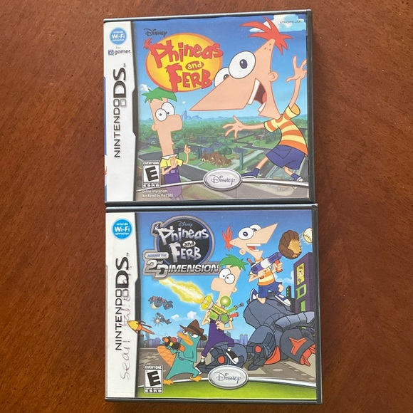 Nintendo DS Phineas & Ferb Across 2nd Dimension & Phineas & Ferb - Picture 1 of 3